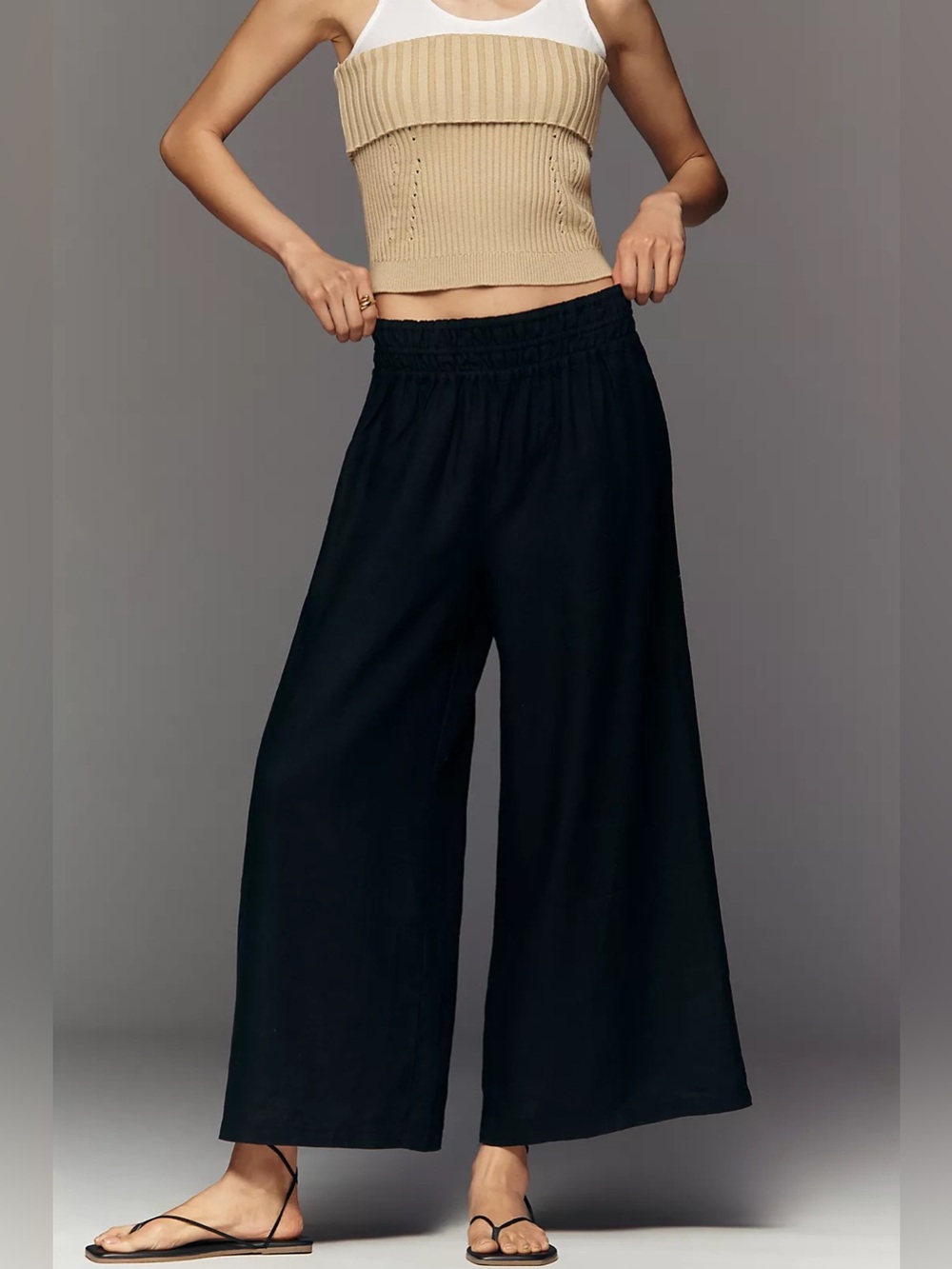 NWT Anthropology Somerset Linen Pull-On Pants